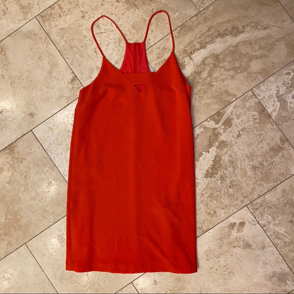 Boutique Orange-Red Formal Mini Dress